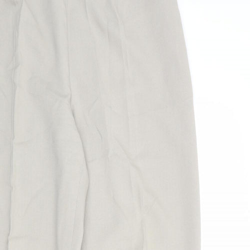 Planet Womens Beige Viscose Trousers Size 14 Regular Zip