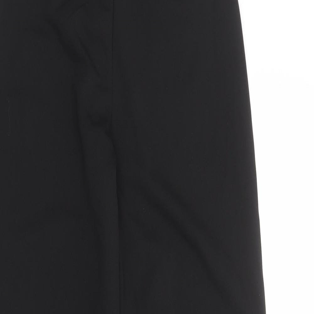 Boohoo Womens Black Polyester Trousers Size 6 Regular - Elastic Waist