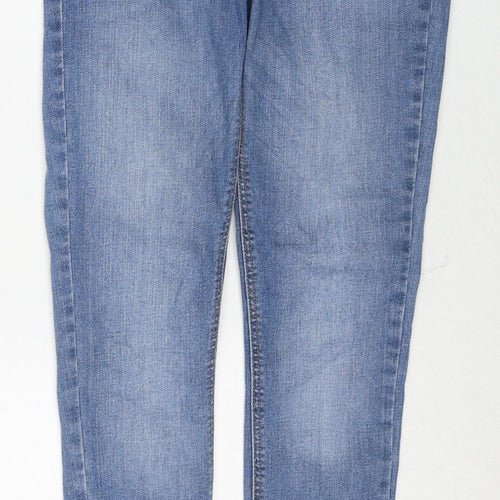 Mango Womens Blue Cotton Skinny Jeans Size 10 Regular Zip