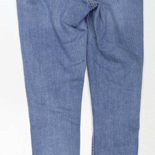 Mango Womens Blue Cotton Skinny Jeans Size 10 Regular Zip