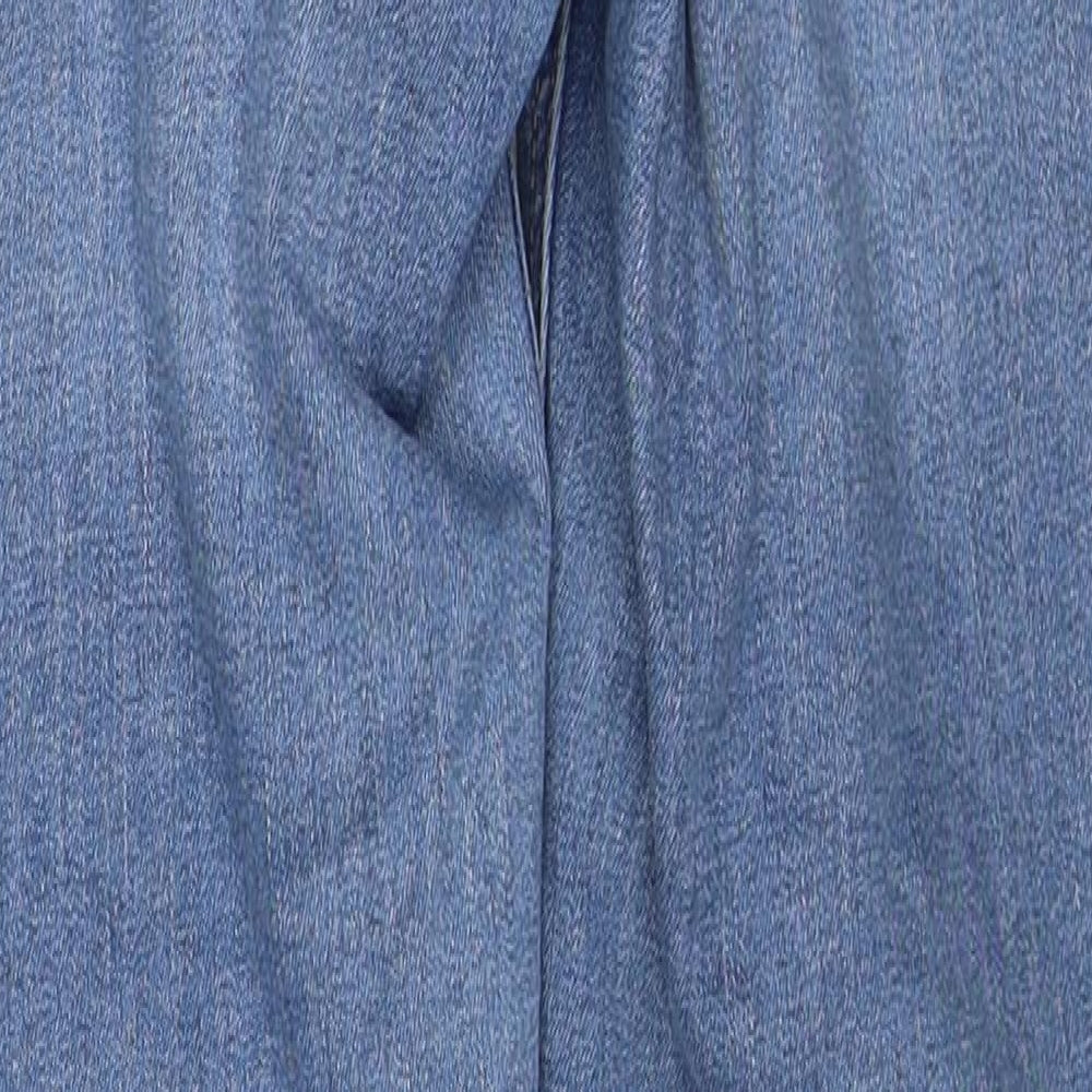 Mango Womens Blue Cotton Skinny Jeans Size 10 Regular Zip