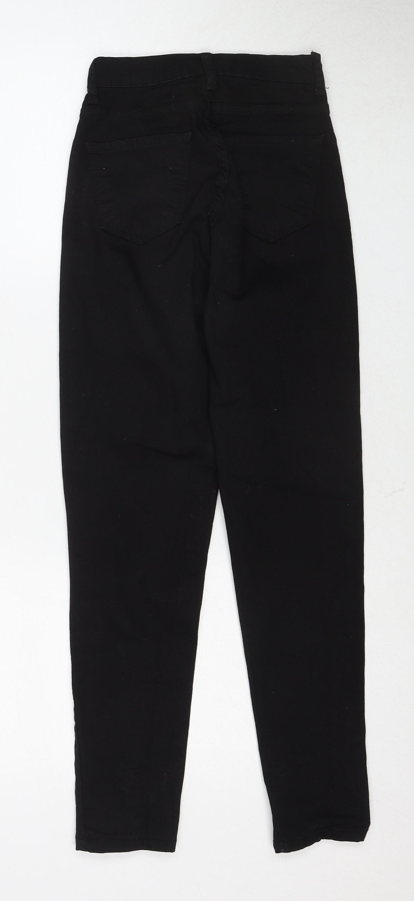 Boohoo Womens Black Cotton Skinny Jeans Size 10 Regular Zip