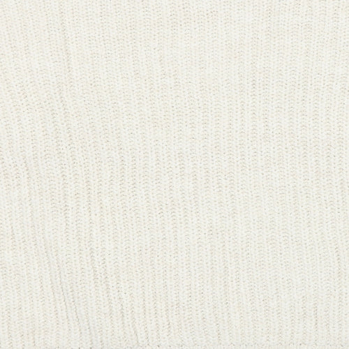 ASOS Womens White Round Neck Polyester Pullover Jumper Size 8