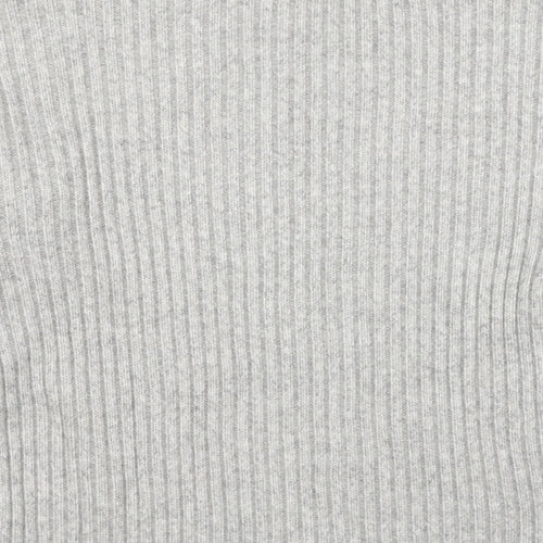 Marks and Spencer Womens Grey Round Neck Polyester Pullover Jumper Size M