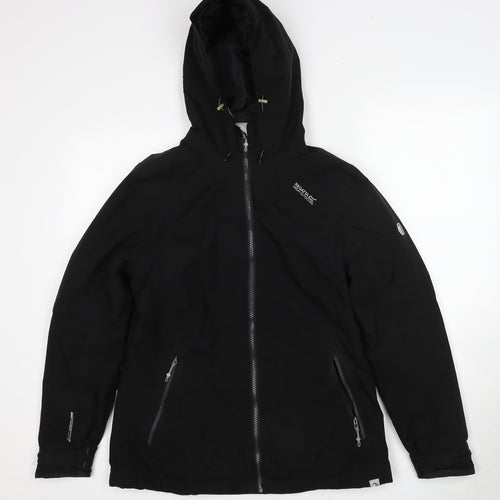 Regatta Womens Black Windbreaker Jacket Size 12 Zip