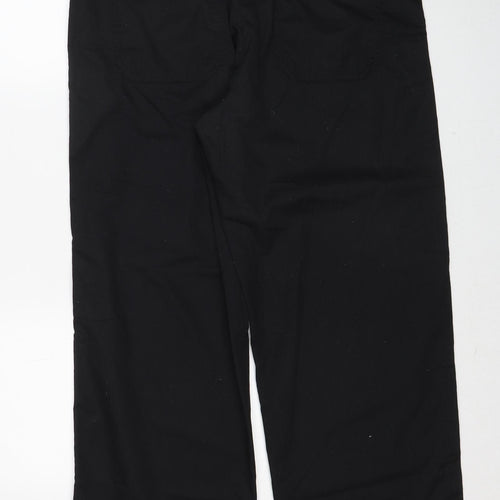 Headland Mens Black Cotton Trousers Size 36 in Regular Zip