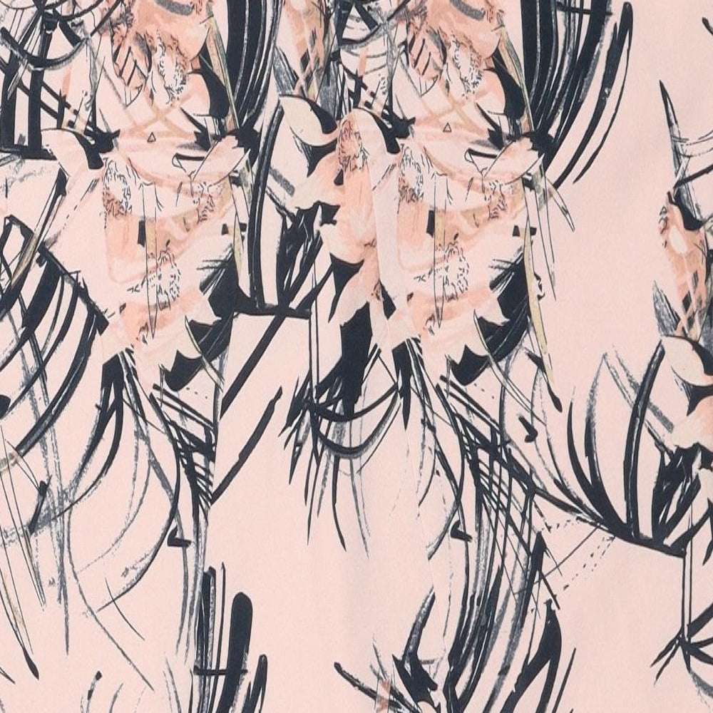 NEXT Womens Pink Floral Polyester Tank Dress Size 12 V-Neck Pullover