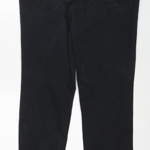 NEXT Mens Black Cotton Straight Jeans Size 36 in Slim Zip