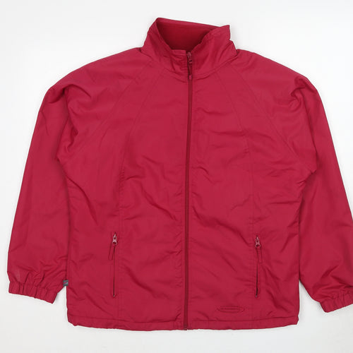 Mountain Life Womens Pink Windbreaker Jacket Size 12 Zip