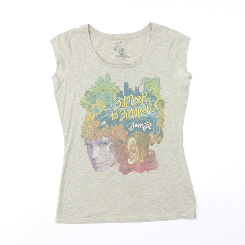 Element Womens Green Polyester Basic T-Shirt Size S Round Neck - Bumper to Bumper