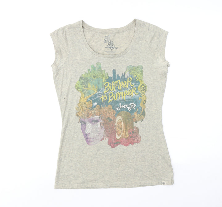 Element Womens Green Polyester Basic T-Shirt Size S Round Neck - Bumper to Bumper