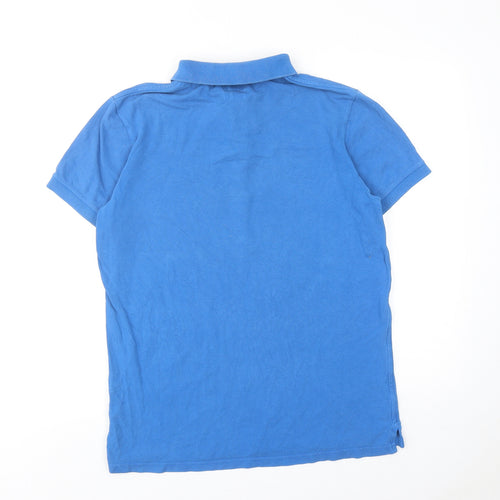 Jack Wills Mens Blue Cotton Polo Size M Collared Button