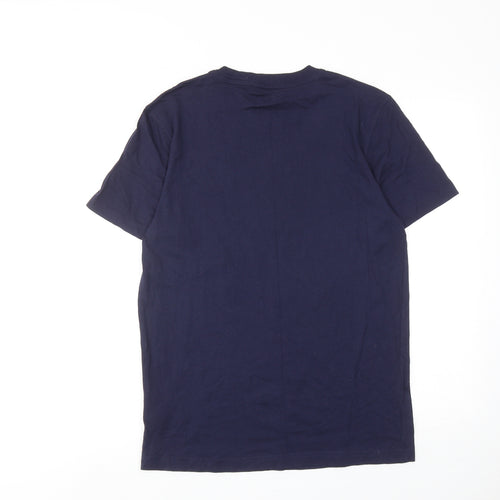 England Mens Blue Cotton T-Shirt Size M Round Neck - England FC
