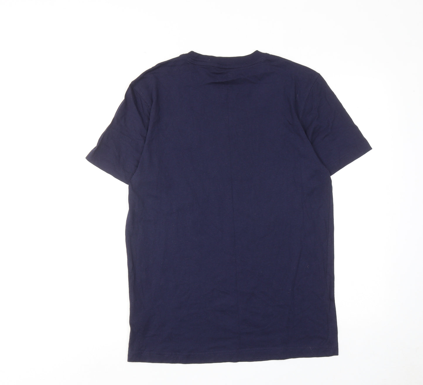England Mens Blue Cotton T-Shirt Size M Round Neck - England FC
