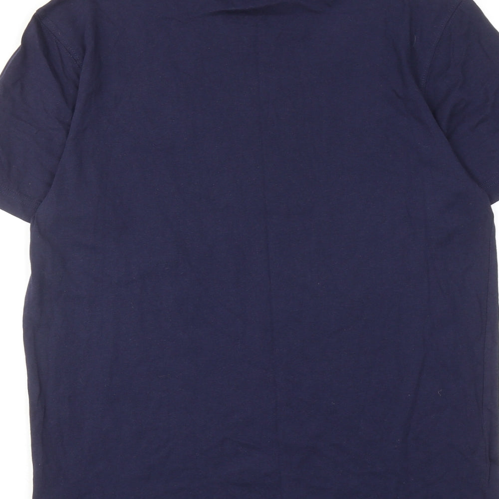 England Mens Blue Cotton T-Shirt Size M Round Neck - England FC