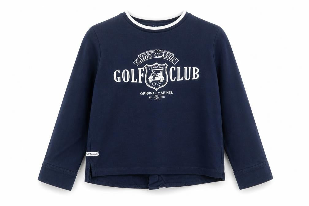 Original Marines Boys Blue Cotton Basic T-Shirt Size 6-7 Years Round Neck Button - Golf Club