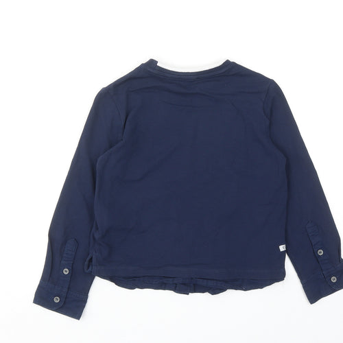 Original Marines Boys Blue Cotton Basic T-Shirt Size 6-7 Years Round Neck Button - Golf Club