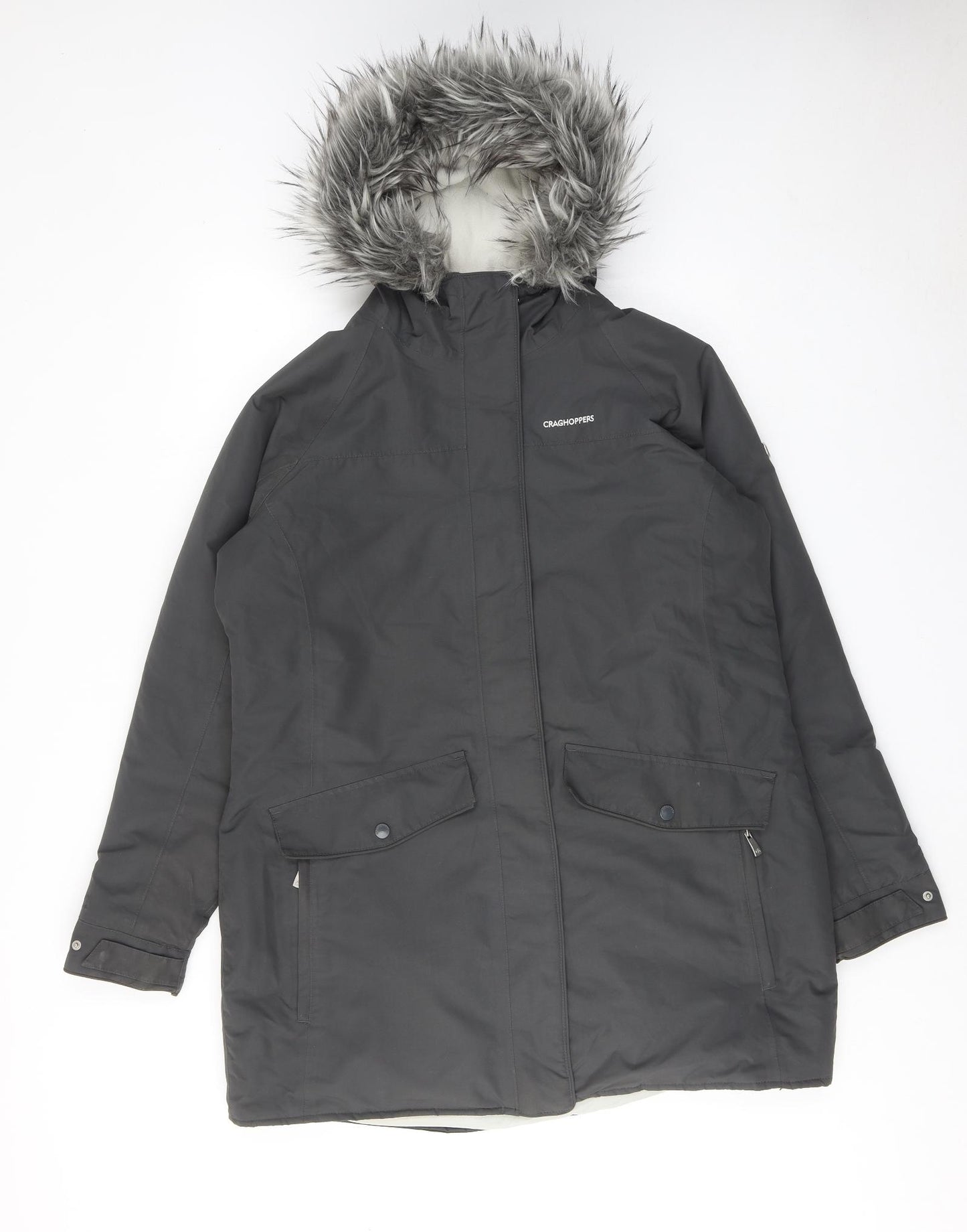 Craghoppers Womens Green Windbreaker Jacket Size 14 Zip