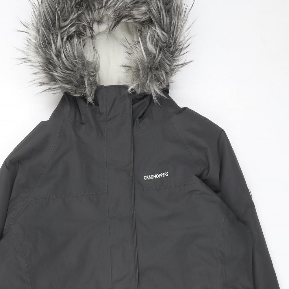 Craghoppers Womens Green Windbreaker Jacket Size 14 Zip