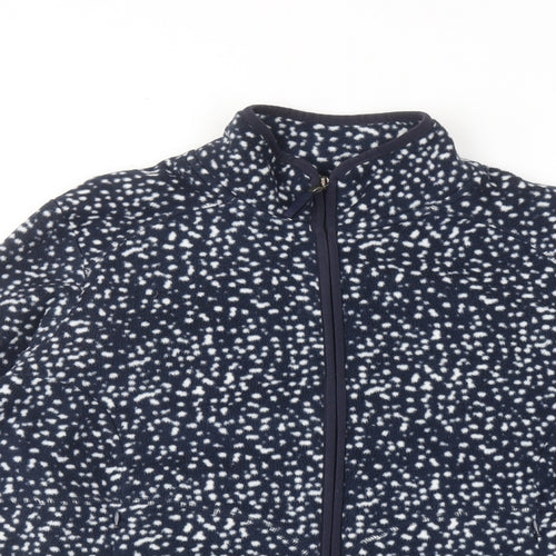 Marks and Spencer Womens Blue Animal Print Jacket Size 18 Zip