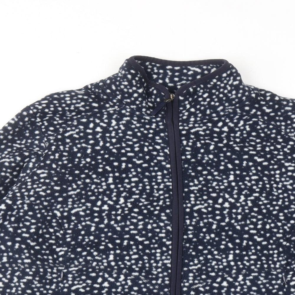 Marks and Spencer Womens Blue Animal Print Jacket Size 18 Zip