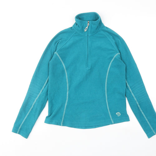 Mountain Hardwear Womens Blue Polyester Pullover Sweatshirt Size XS Zip