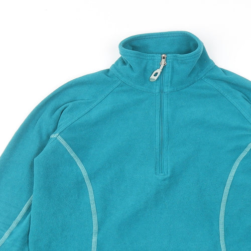 Mountain Hardwear Womens Blue Polyester Pullover Sweatshirt Size XS Zip