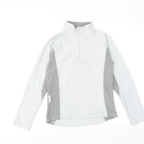 Mountain Warehouse Womens Grey Colourblock Polyester Pullover Sweatshirt Size 8 Zip