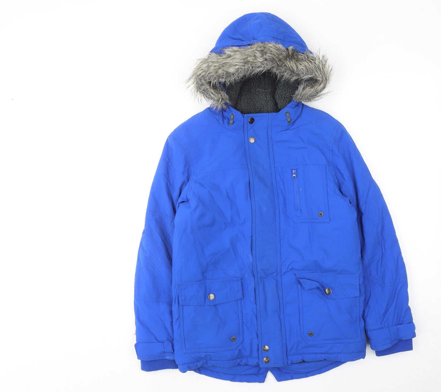 Marks and Spencer Boys Blue Windbreaker Jacket Size 11-12 Years Zip