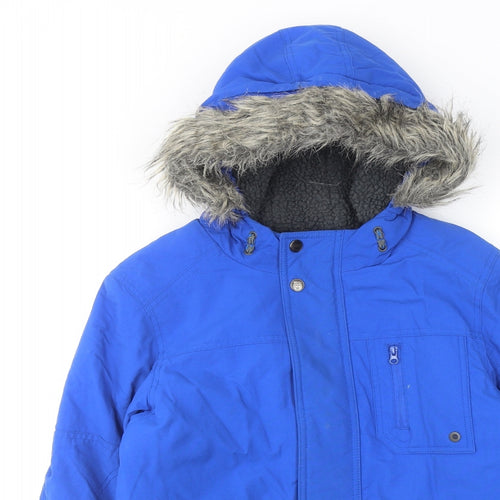 Marks and Spencer Boys Blue Windbreaker Jacket Size 11-12 Years Zip