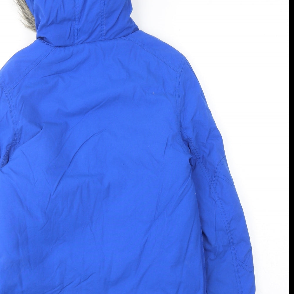 Marks and Spencer Boys Blue Windbreaker Jacket Size 11-12 Years Zip