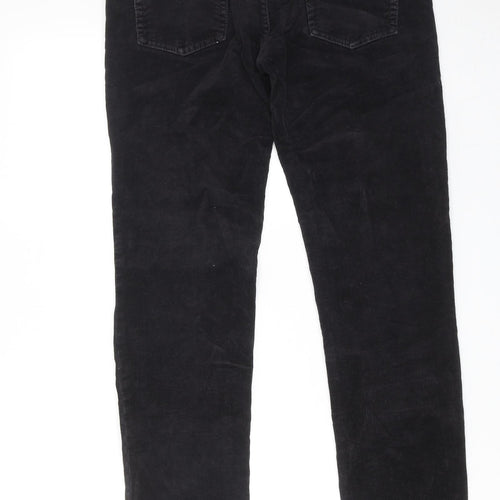 Great Plains Womens Black Cotton Trousers Size 12 Regular Zip