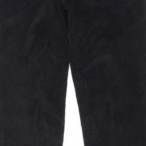 Great Plains Womens Black Cotton Trousers Size 12 Regular Zip