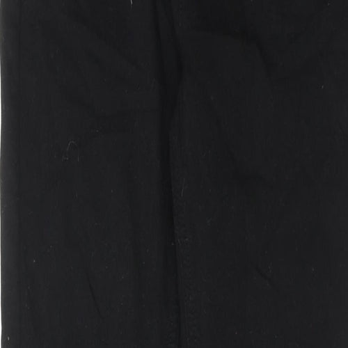 Marks and Spencer Womens Black Cotton Skinny Jeans Size 10 Regular Zip