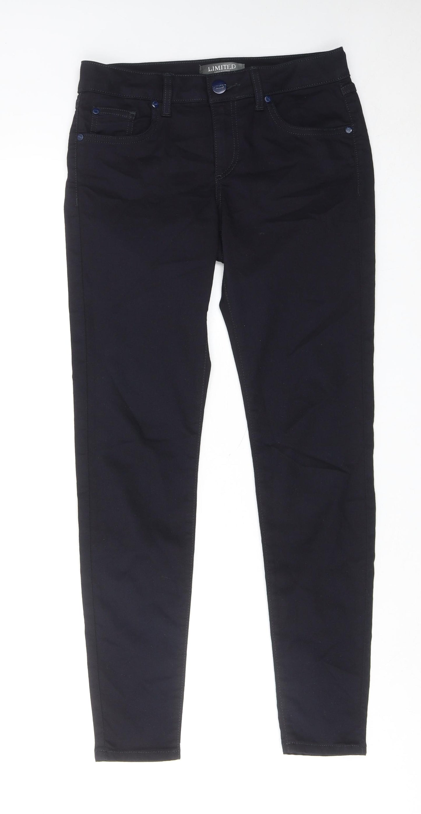 Limited Collection Womens Blue Cotton Skinny Jeans Size 10 Regular Zip