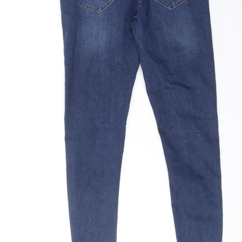 Carpe Omnia Womens Blue Cotton Skinny Jeans Size 30 in L30 in Regular Zip