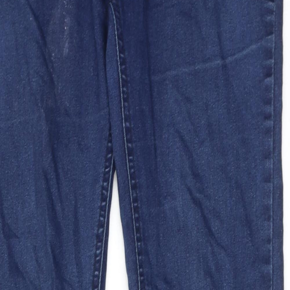 Diamond & Diva Womens Blue Cotton Skinny Jeans Size 12 Regular Zip