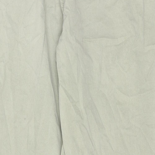 Principles Womens Green Cotton Trousers Size 18 Regular Zip