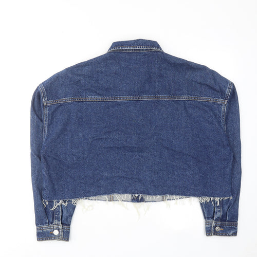 NA-KD Womens Blue Jacket Size 6 Button