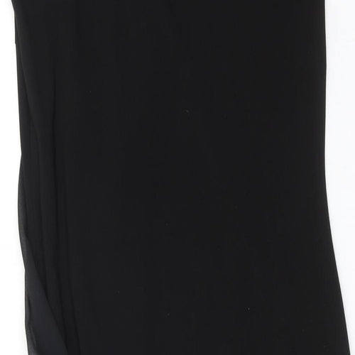 Wallis Womens Black Polyester A-Line Size 10 Round Neck Pullover