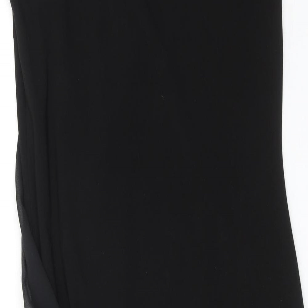 Wallis Womens Black Polyester A-Line Size 10 Round Neck Pullover