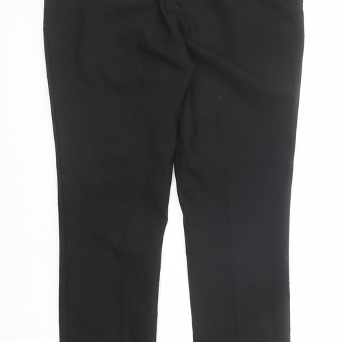 H&M Womens Black Cotton Dress Pants Trousers Size 14 Regular Zip