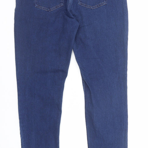 NEXT Womens Blue Cotton Skinny Jeans Size 14 Regular Zip
