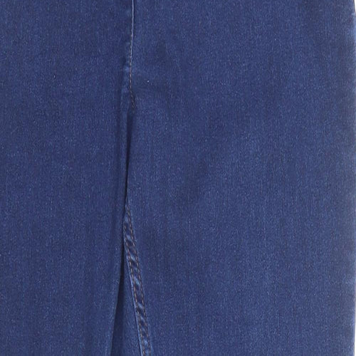 NEXT Womens Blue Cotton Skinny Jeans Size 14 Regular Zip