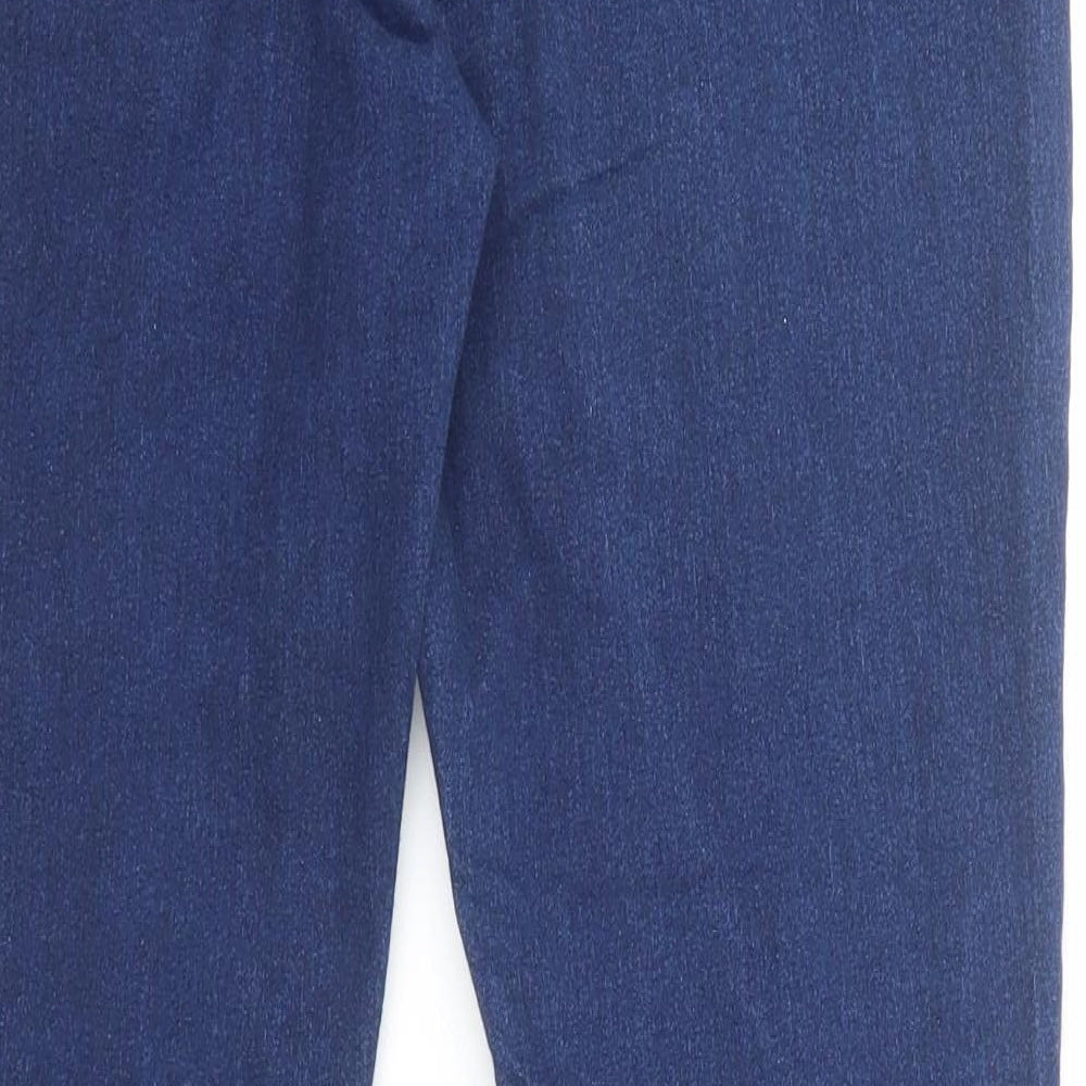NEXT Womens Blue Cotton Skinny Jeans Size 14 Regular Zip