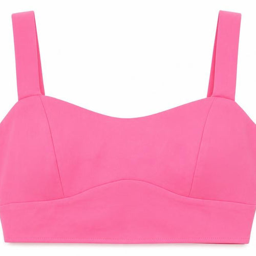 Reclaimed Vintage Womens Pink Polyester Cropped Tank Size 10 Sweetheart