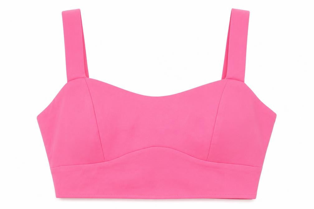 Reclaimed Vintage Womens Pink Polyester Cropped Tank Size 10 Sweetheart