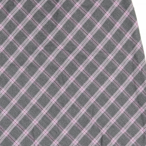 Eastex Womens Grey Plaid Wool A-Line Skirt Size 18