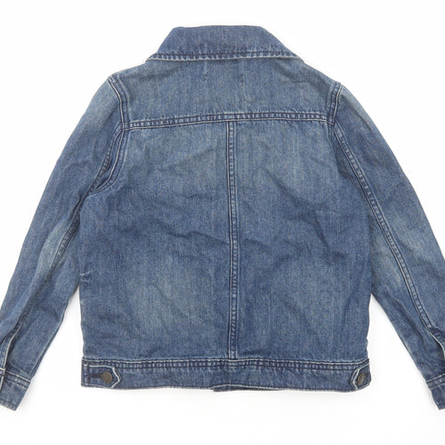 Marks and Spencer Girls Blue Basic Jacket Jacket Size 8-9 Years Snap