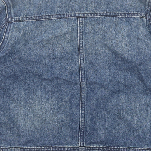 Marks and Spencer Girls Blue Basic Jacket Jacket Size 8-9 Years Snap